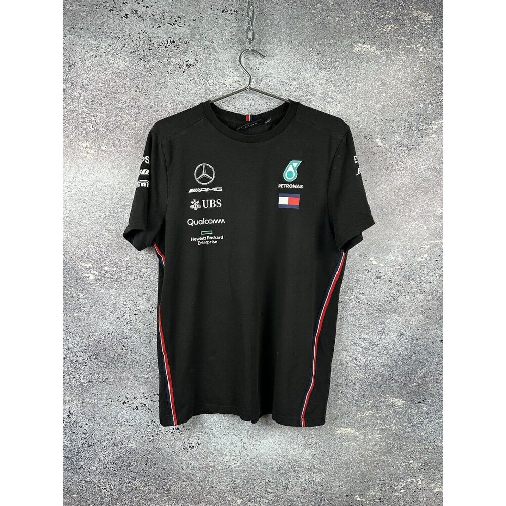 MERCEDES AMG PETRONAS PIRELLI BOSE EPSON BLACK MEN’S T-SHIRT M